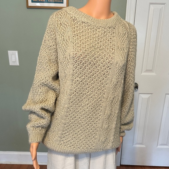 Sweaters - Relaxed Crewneck Knit Sweater in Oatmeal No brand tag. Heavy. Good quality.